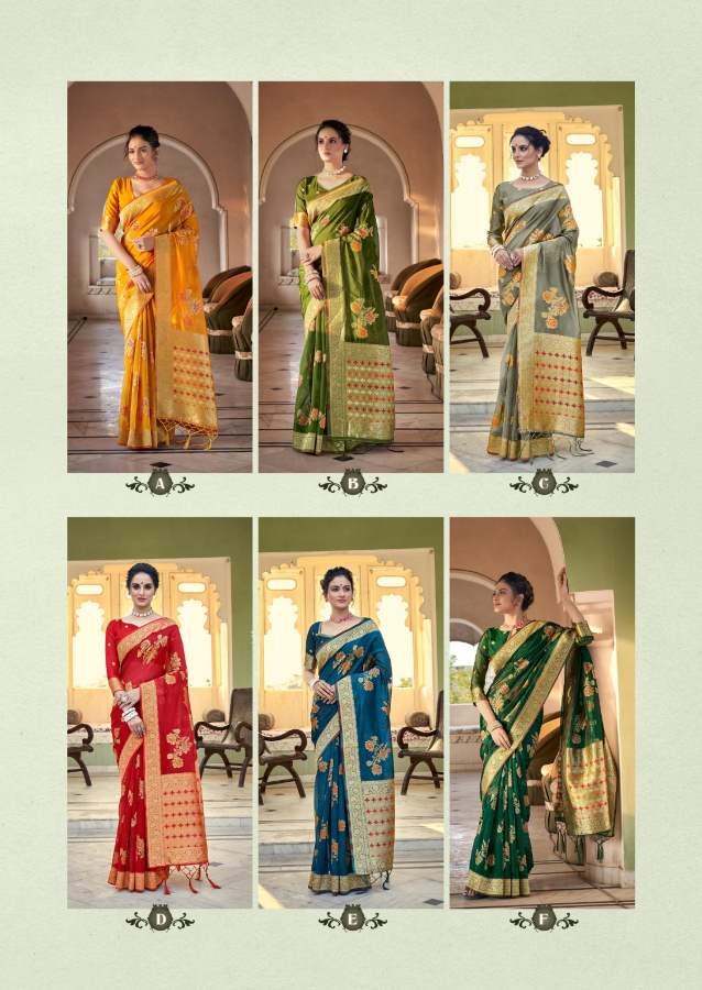 Shangrila New Exclusive Organza Festive Wear Weaves Soft Designer Saree Collection